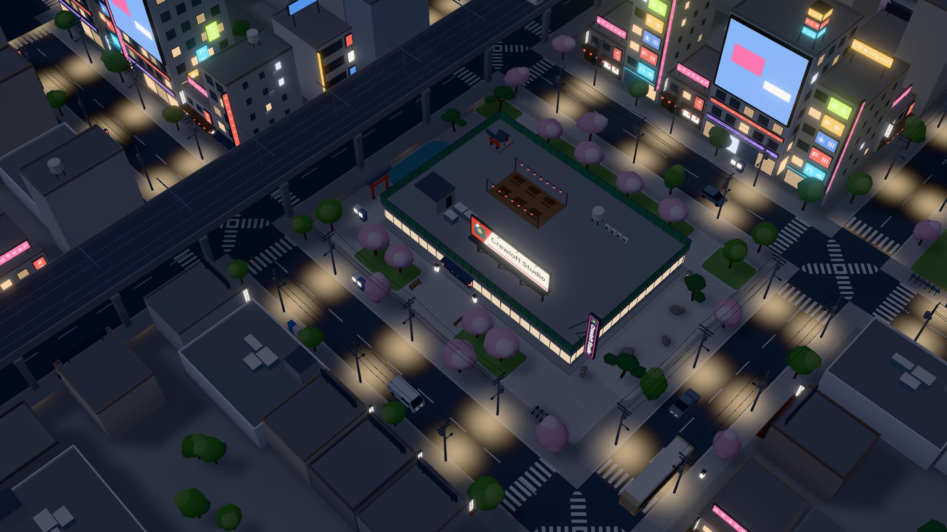 The city in the Tokyo style